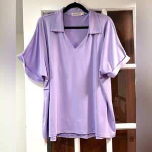 Grace & Emma V-Neck Pullover Lightweight Top